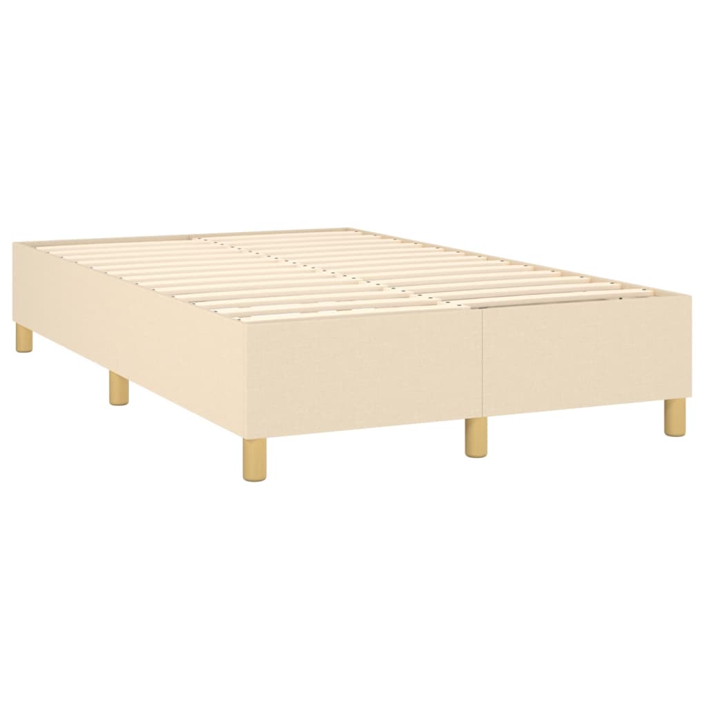 Boxspringbettgestell Creme 120x200 cm Stoff