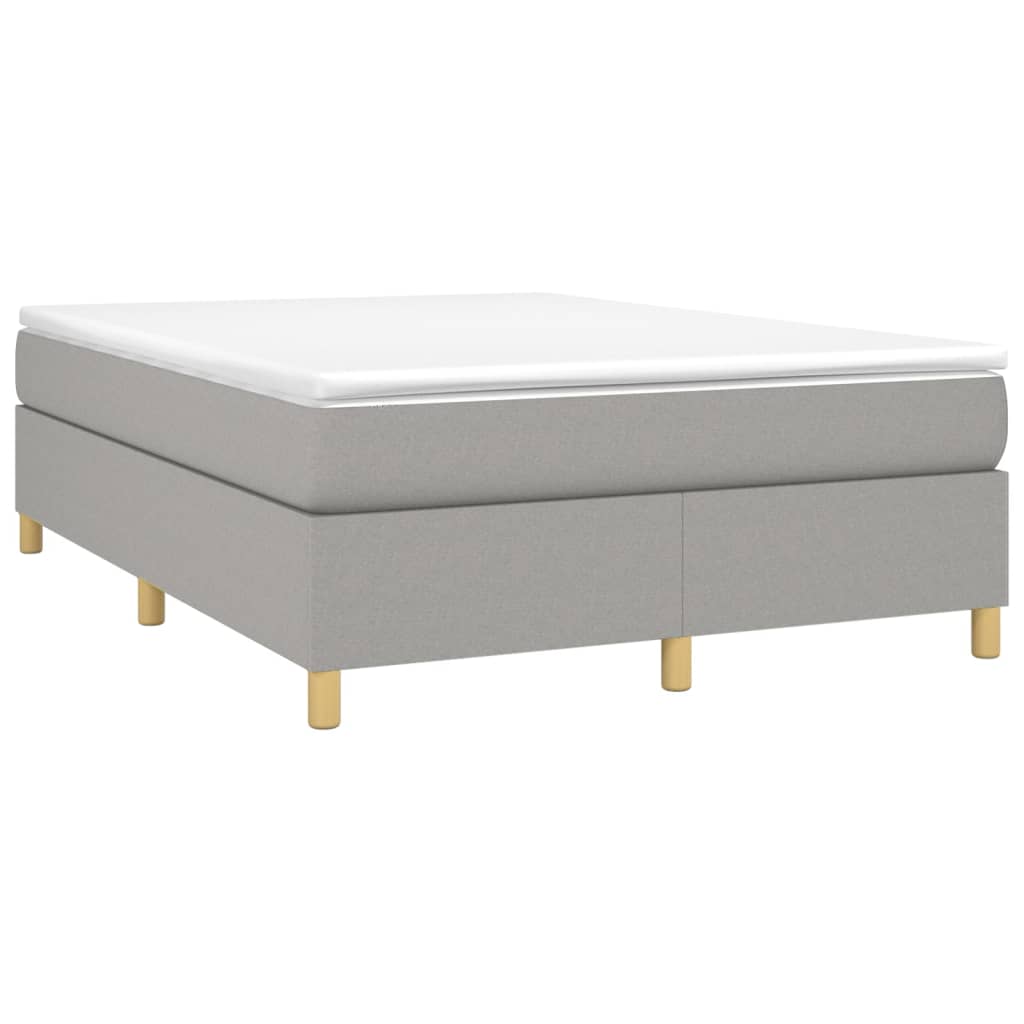 Boxspringbettgestell Hellgrau 140x190 cm Stoff
