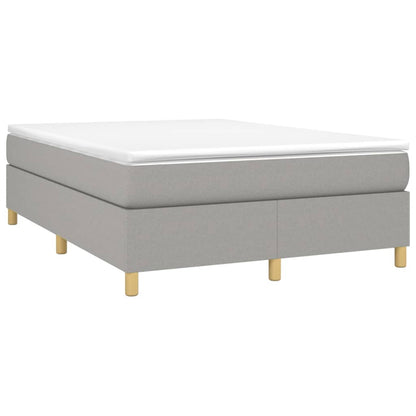 Boxspringbettgestell Hellgrau 140x190 cm Stoff