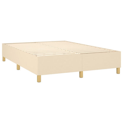 Boxspringbettgestell Creme 140x190 cm Stoff