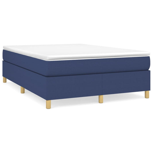 Boxspringbettgestell Blau 140x190 cm Stoff