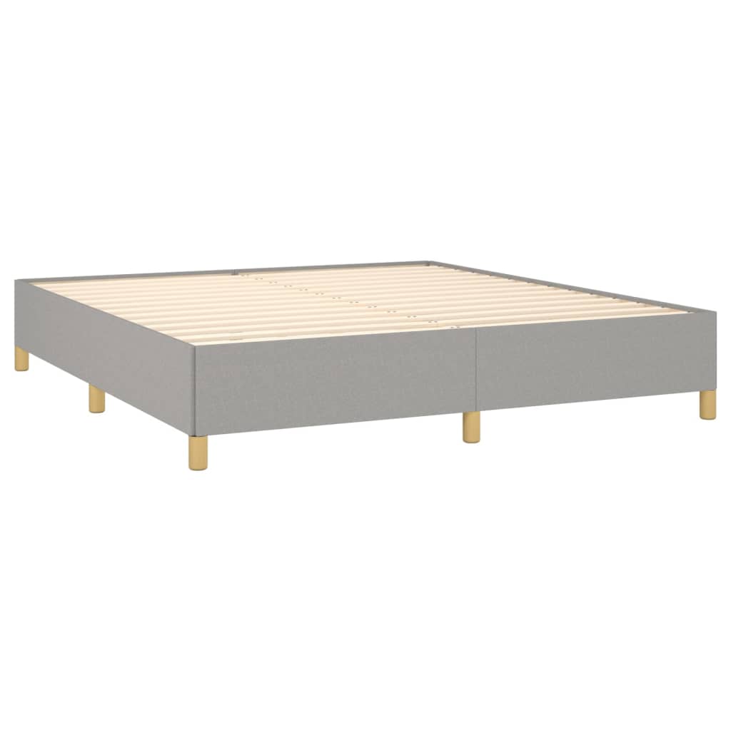 Boxspringbettgestell Hellgrau 160x200 cm Stoff