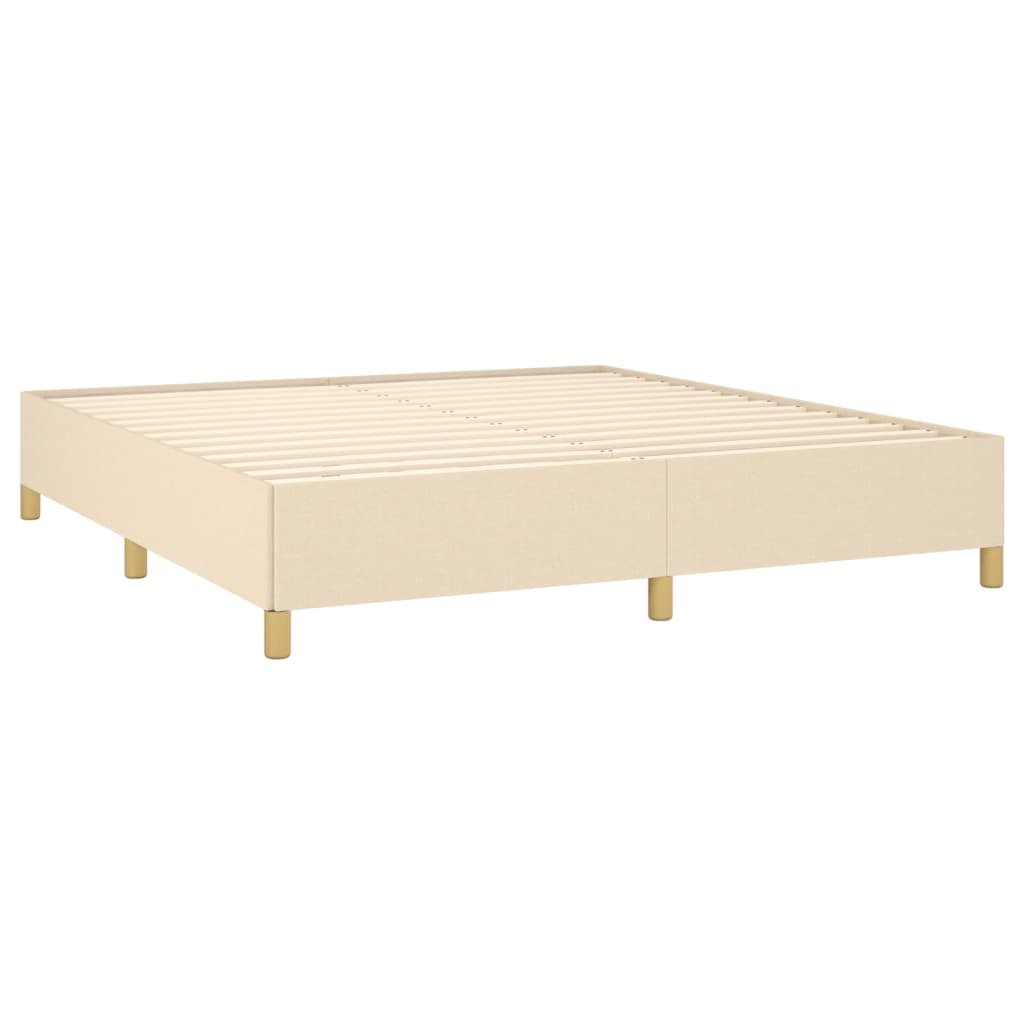 Boxspringbettgestell Creme 180x200 cm Stoff