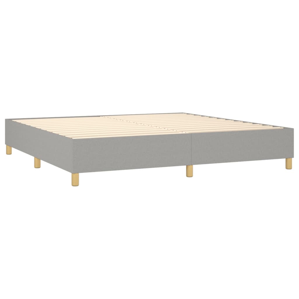 Boxspringbettgestell Hellgrau 200x200 cm Stoff