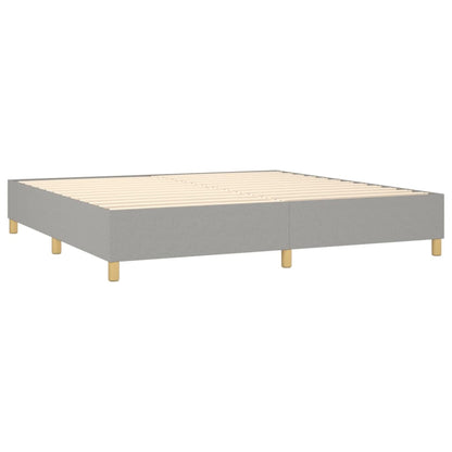 Boxspringbettgestell Hellgrau 200x200 cm Stoff