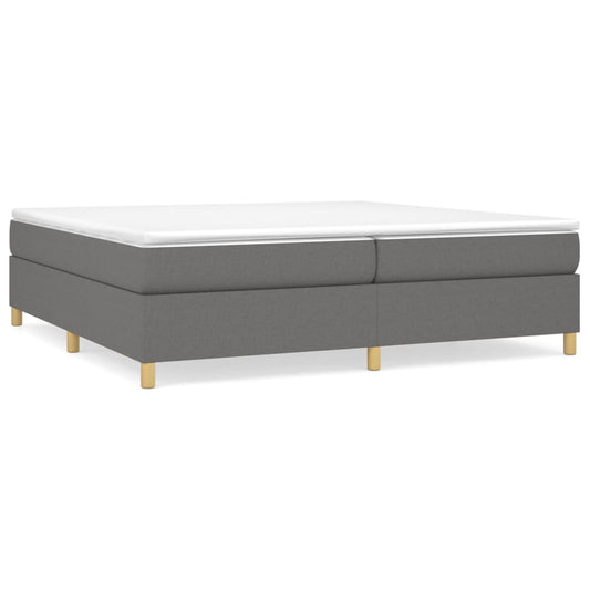 Boxspringbettgestell Dunkelgrau 200x200 cm Stoff
