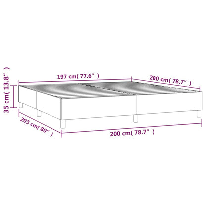 Boxspringbettgestell Schwarz 200x200 cm Stoff