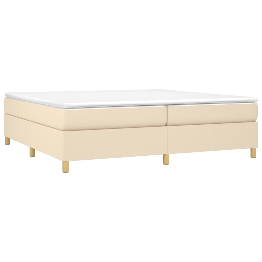 Boxspringbettgestell Creme 200x200 cm Stoff