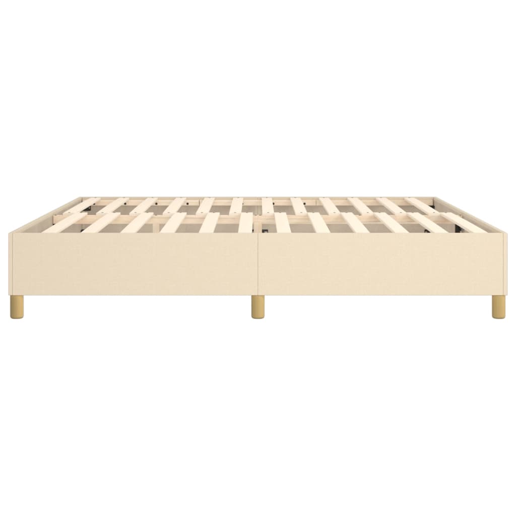 Boxspringbettgestell Creme 200x200 cm Stoff
