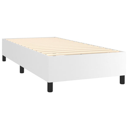 Boxspringbettgestell Weiß 80x200 cm Kunstleder