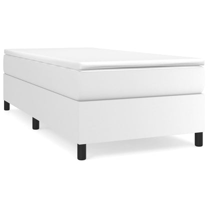 Boxspringbettgestell Weiß 90x190 cm Kunstleder