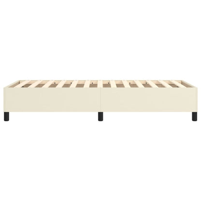 Boxspringbettgestell Creme 90x190 cm Kunstleder