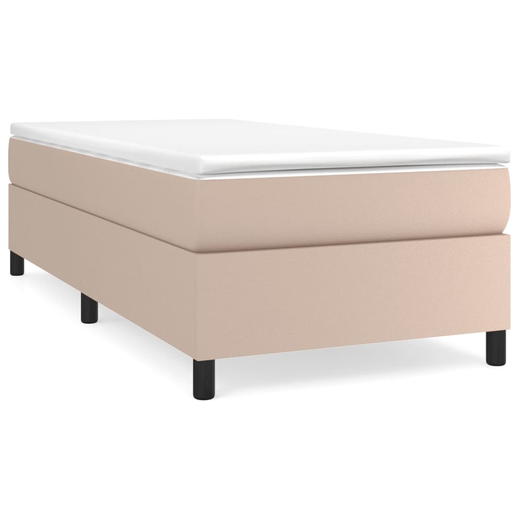 Boxspringbettgestell Cappuccino-Braun 90x190 cm Kunstleder