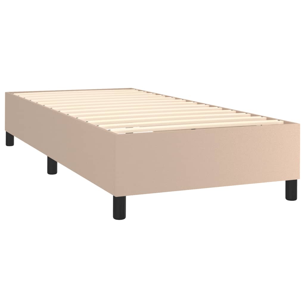 Boxspringbettgestell Cappuccino-Braun 90x190 cm Kunstleder