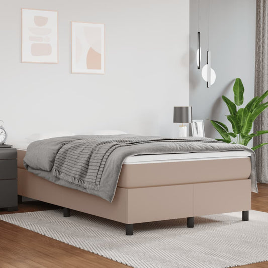 Boxspringbettgestell Cappuccino-Braun 120x200 cm Kunstleder