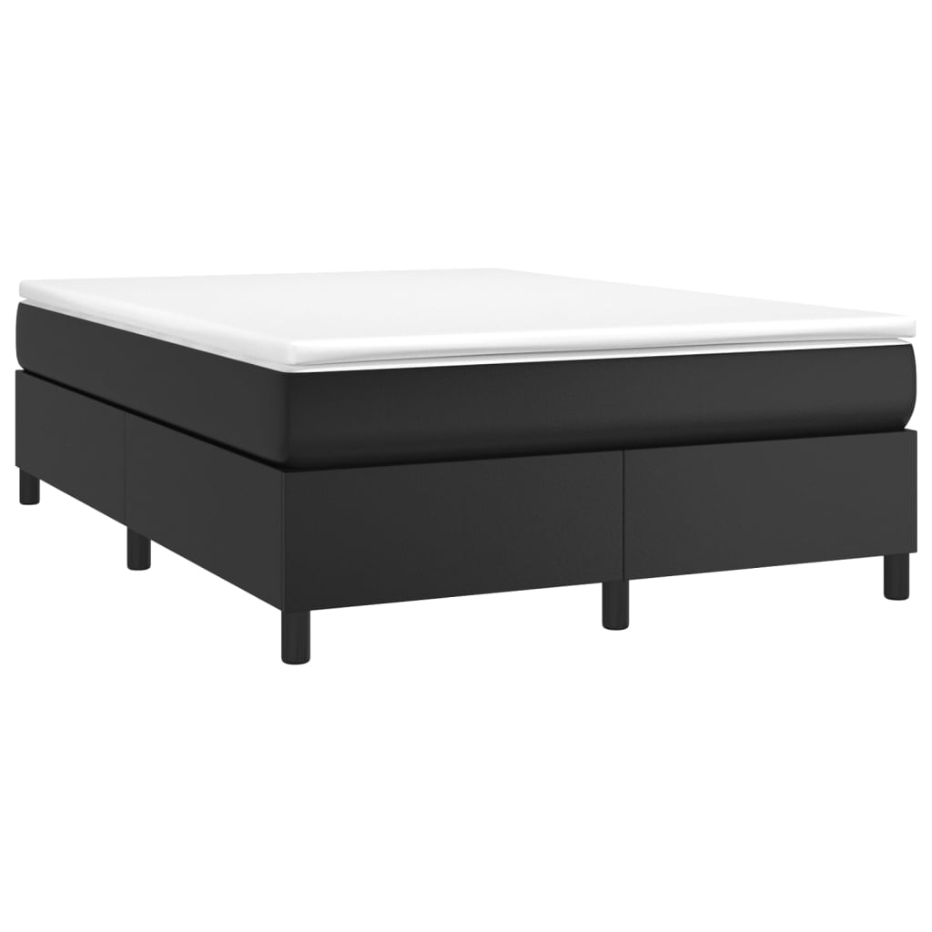 Boxspringbettgestell Schwarz 140x190 cm Kunstleder