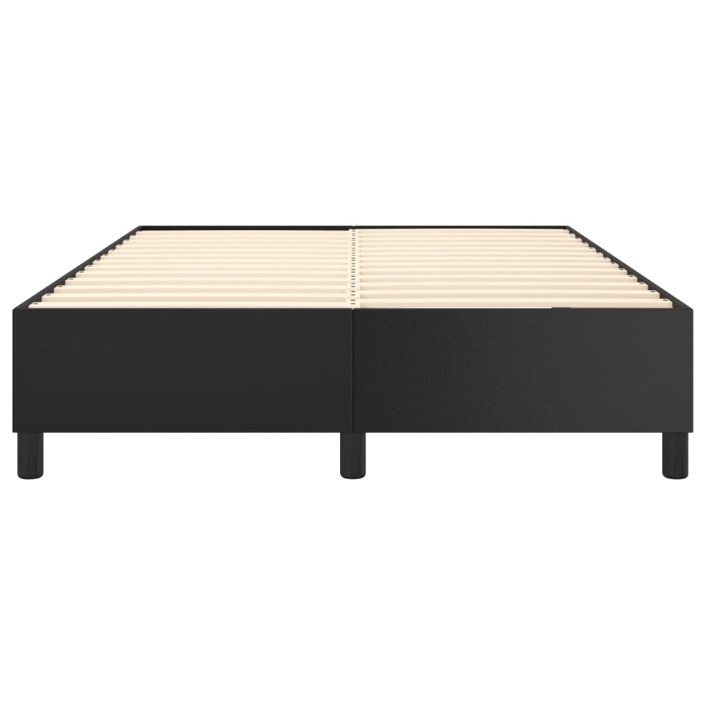 Boxspringbettgestell Schwarz 140x190 cm Kunstleder