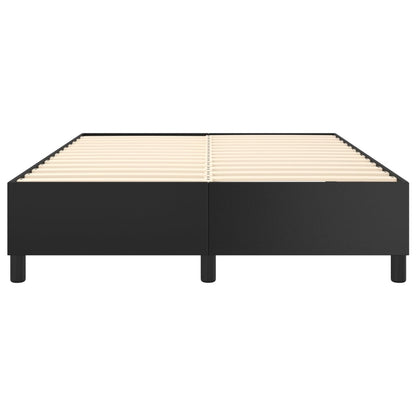 Boxspringbettgestell Schwarz 140x190 cm Kunstleder