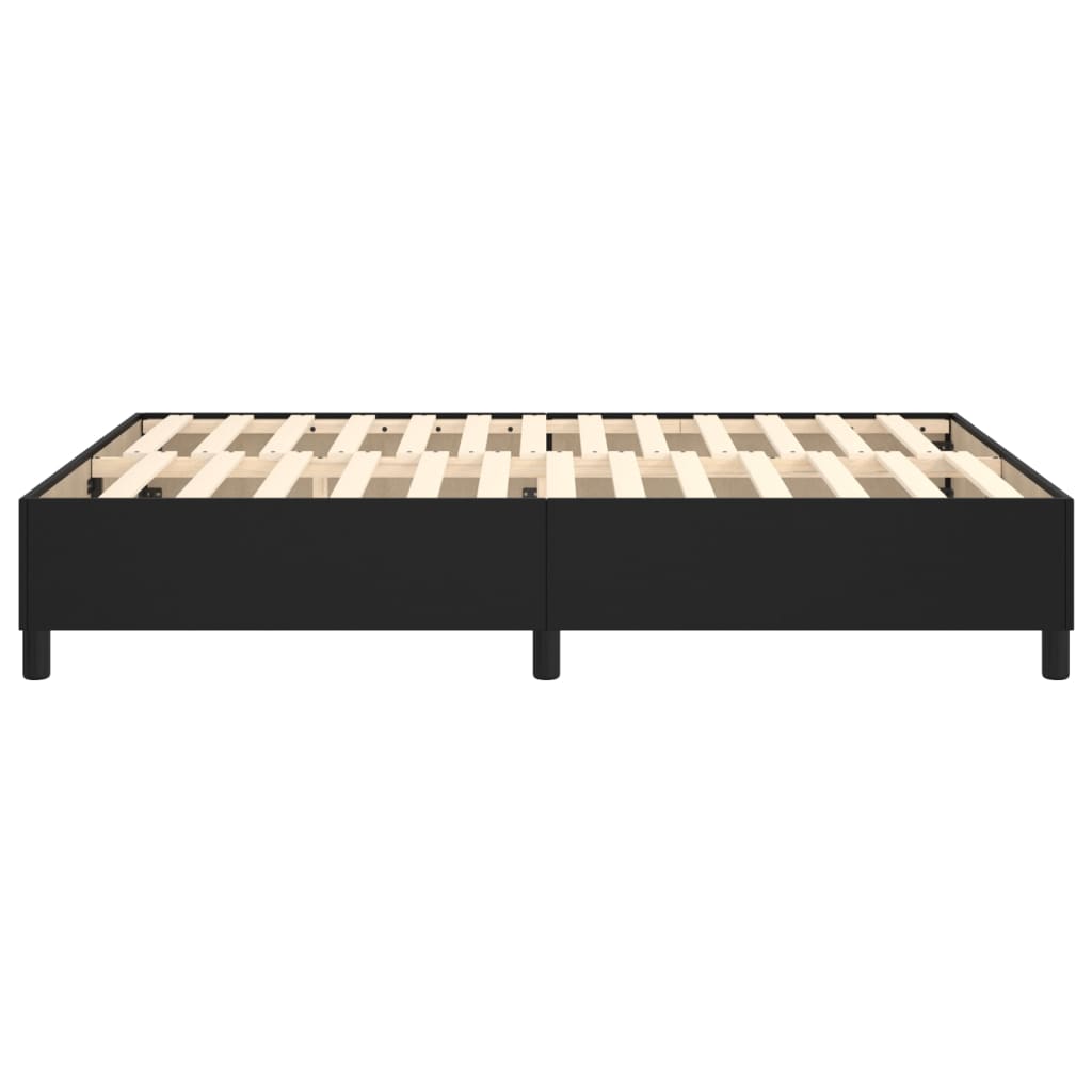 Boxspringbettgestell Schwarz 140x190 cm Kunstleder