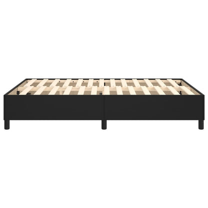 Boxspringbettgestell Schwarz 140x190 cm Kunstleder