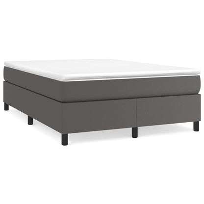 Boxspringbettgestell Grau 140x190 cm Kunstleder