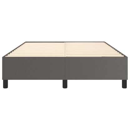 Boxspringbettgestell Grau 140x190 cm Kunstleder