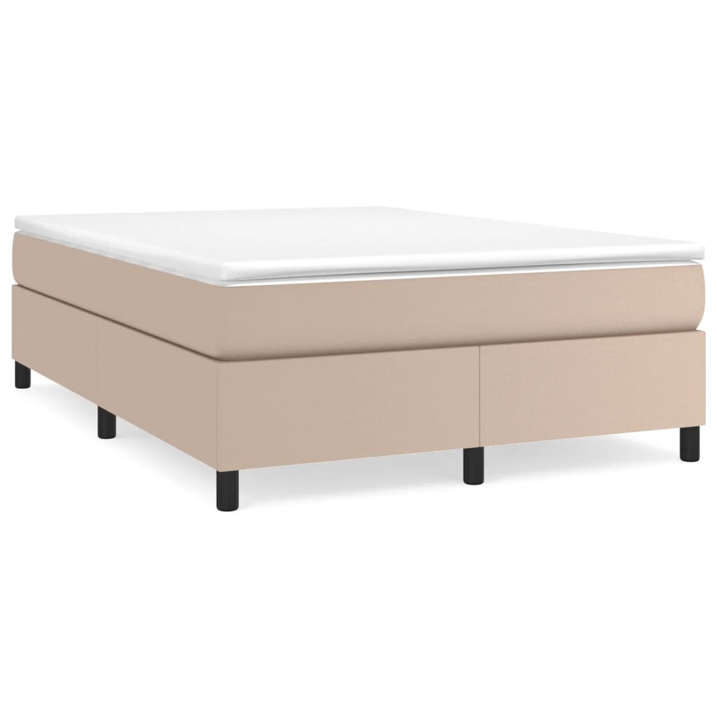 Boxspringbettgestell Cappuccino-Braun 140x190 cm Kunstleder