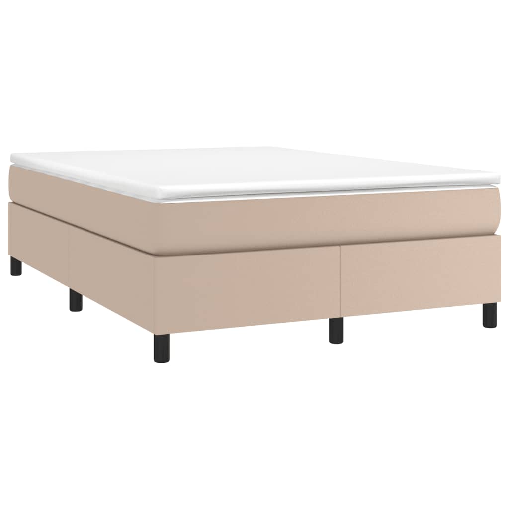 Boxspringbettgestell Cappuccino-Braun 140x190 cm Kunstleder