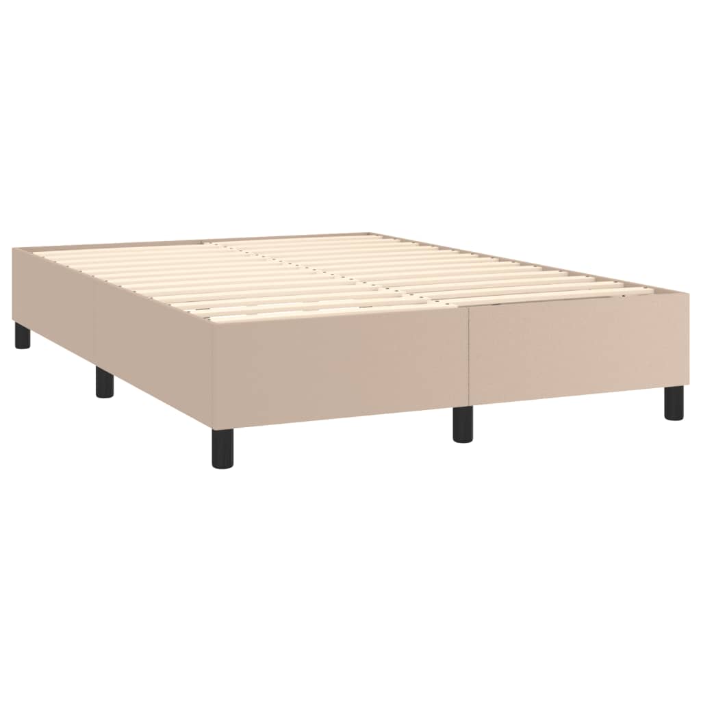 Boxspringbettgestell Cappuccino-Braun 140x190 cm Kunstleder