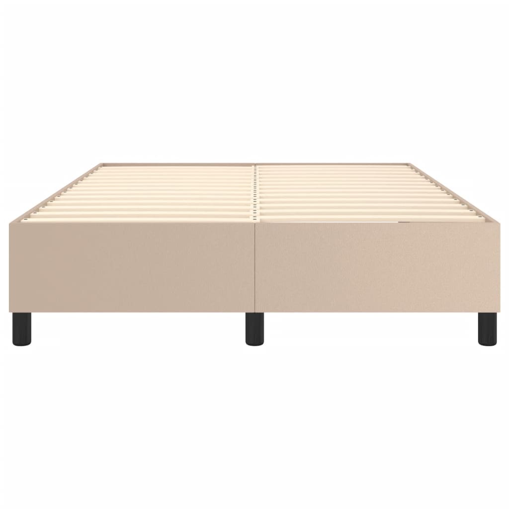Boxspringbettgestell Cappuccino-Braun 140x190 cm Kunstleder