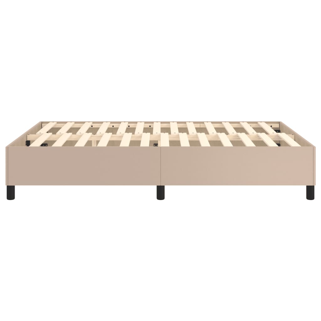 Boxspringbettgestell Cappuccino-Braun 140x190 cm Kunstleder