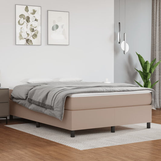 Boxspringbettgestell Cappuccino-Braun 140x190 cm Kunstleder