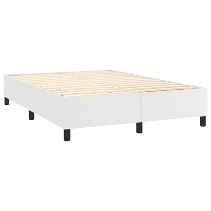 Boxspringbettgestell Weiß 140x200 cm Kunstleder