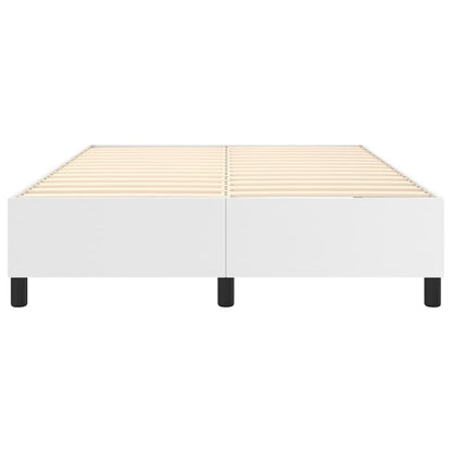 Boxspringbettgestell Weiß 140x200 cm Kunstleder