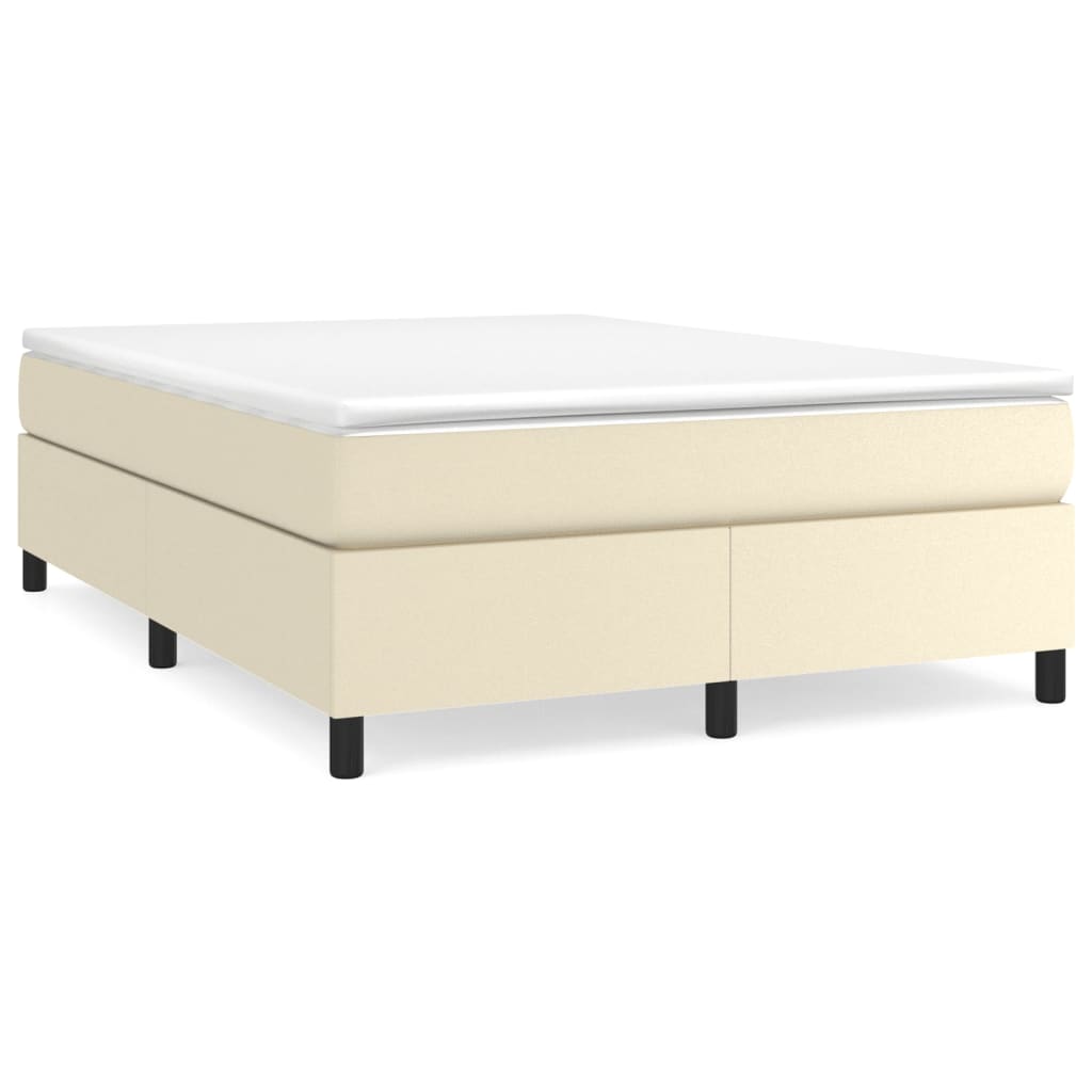 Boxspringbettgestell Creme 140x200 cm Kunstleder