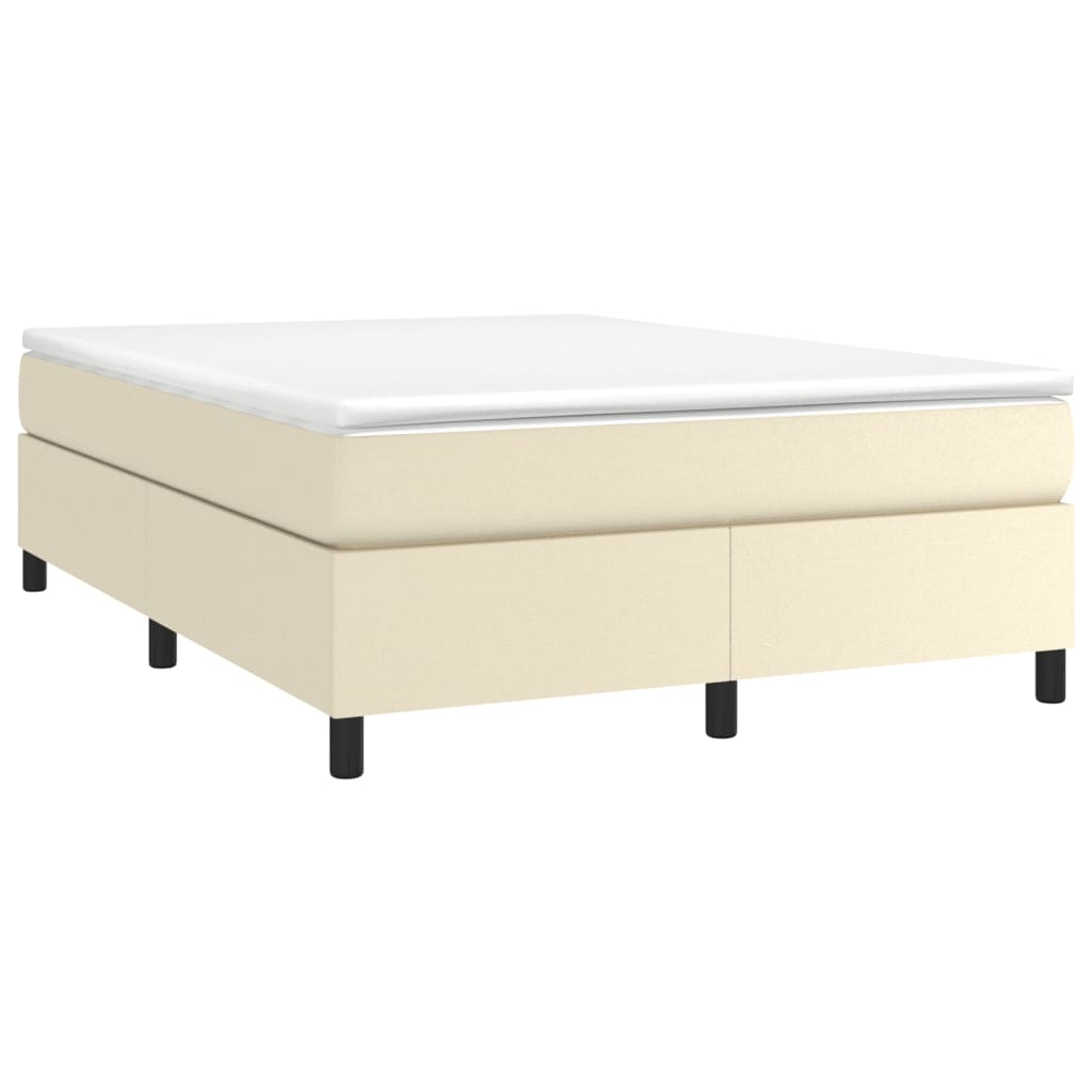 Boxspringbettgestell Creme 140x200 cm Kunstleder