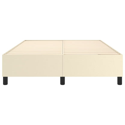 Boxspringbettgestell Creme 140x200 cm Kunstleder