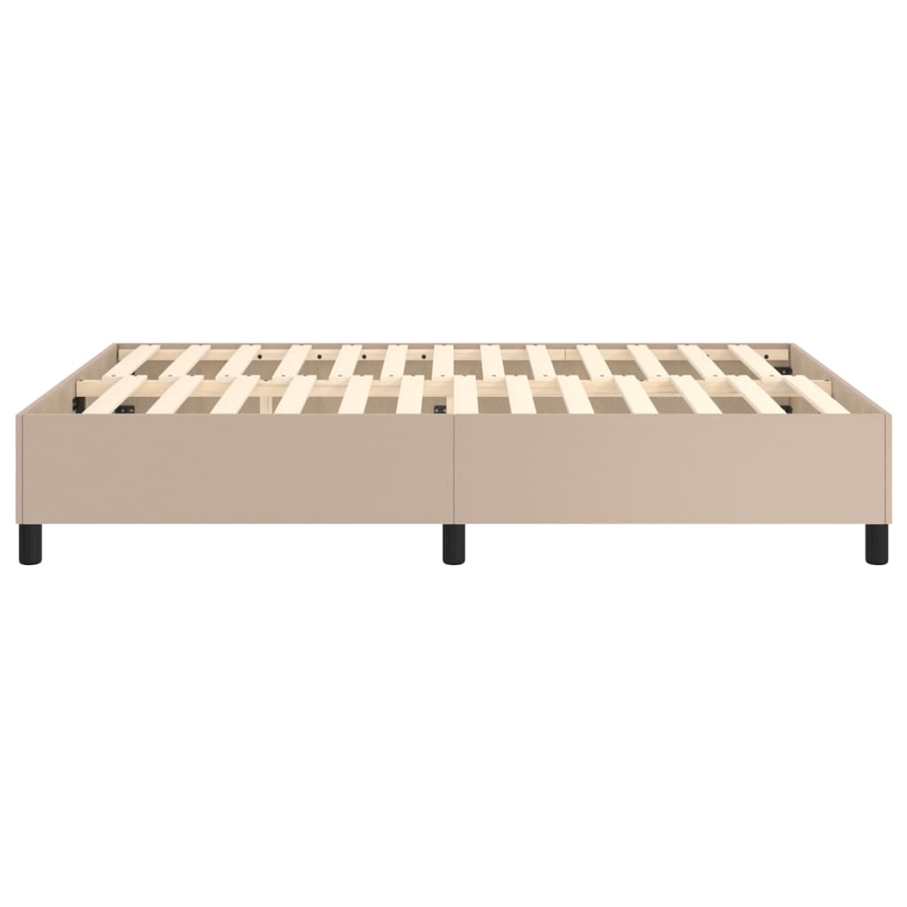 Boxspringbettgestell Cappuccino-Braun 140x200 cm Kunstleder