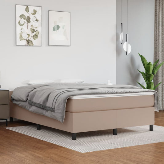 Boxspringbettgestell Cappuccino-Braun 140x200 cm Kunstleder