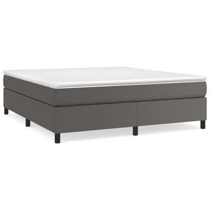 Boxspringbettgestell Grau 180x200 cm Kunstleder