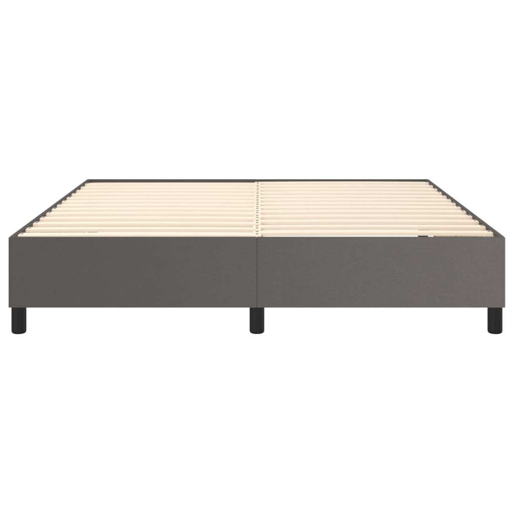 Boxspringbettgestell Grau 180x200 cm Kunstleder
