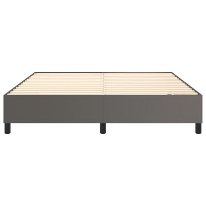 Boxspringbettgestell Grau 180x200 cm Kunstleder
