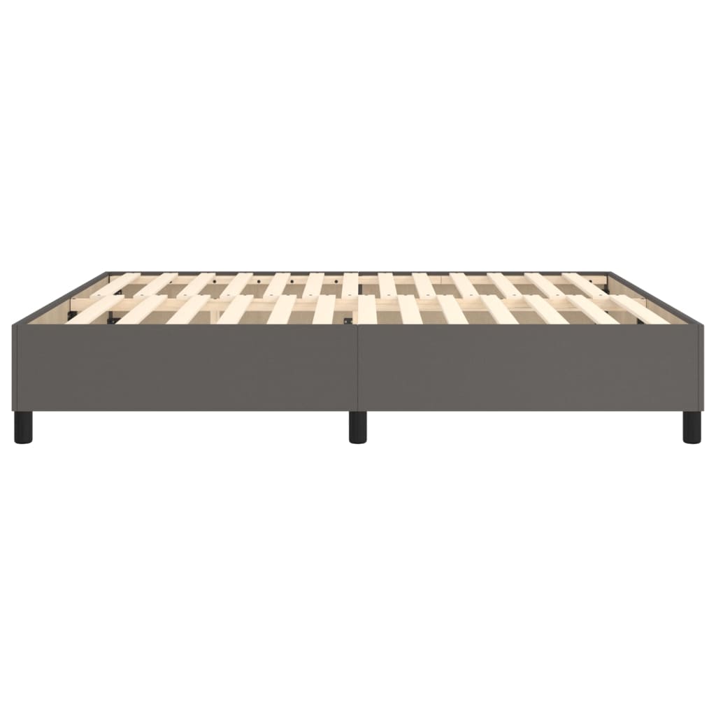 Boxspringbettgestell Grau 180x200 cm Kunstleder