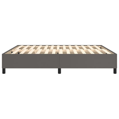 Boxspringbettgestell Grau 180x200 cm Kunstleder