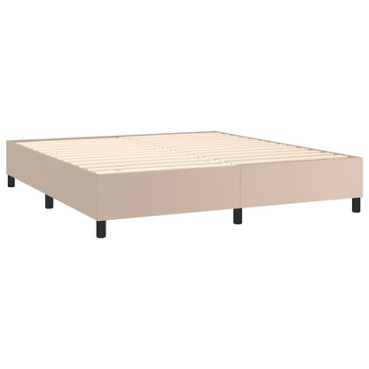 Boxspringbettgestell Cappuccino-Braun 180x200 cm Kunstleder
