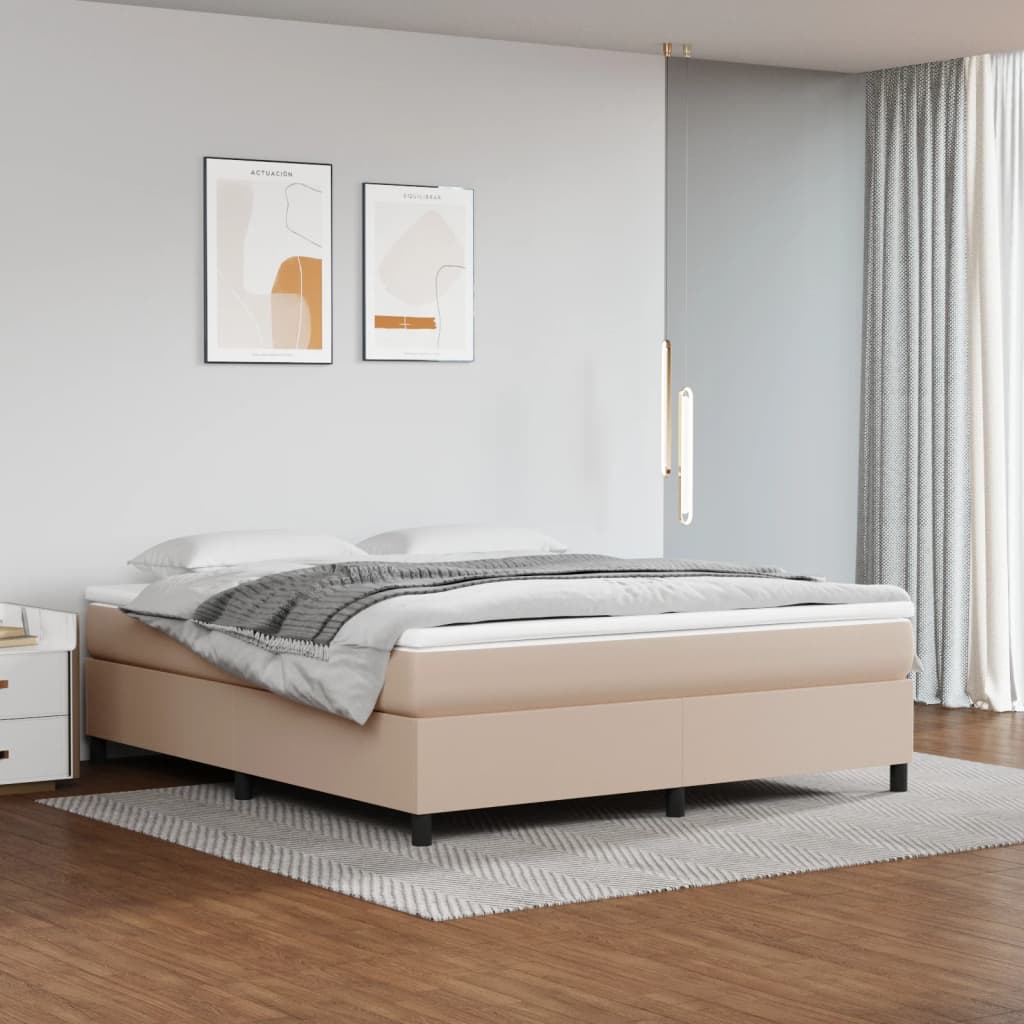 Boxspringbettgestell Cappuccino-Braun 180x200 cm Kunstleder