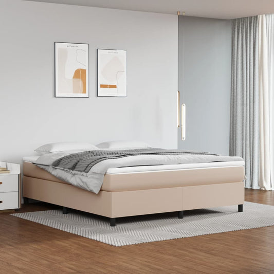 Boxspringbettgestell Cappuccino-Braun 180x200 cm Kunstleder