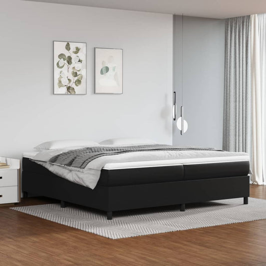 Boxspringbettgestell Schwarz 200x200 cm Kunstleder
