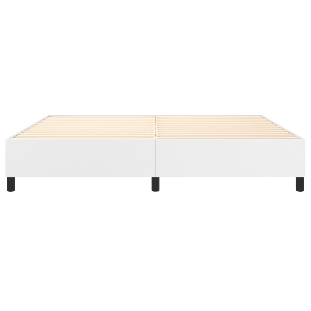 Boxspringbettgestell Weiß 200x200 cm Kunstleder