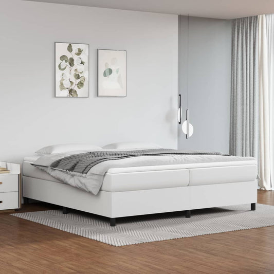 Boxspringbettgestell Weiß 200x200 cm Kunstleder